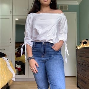 White Off the Shoulder Tunic